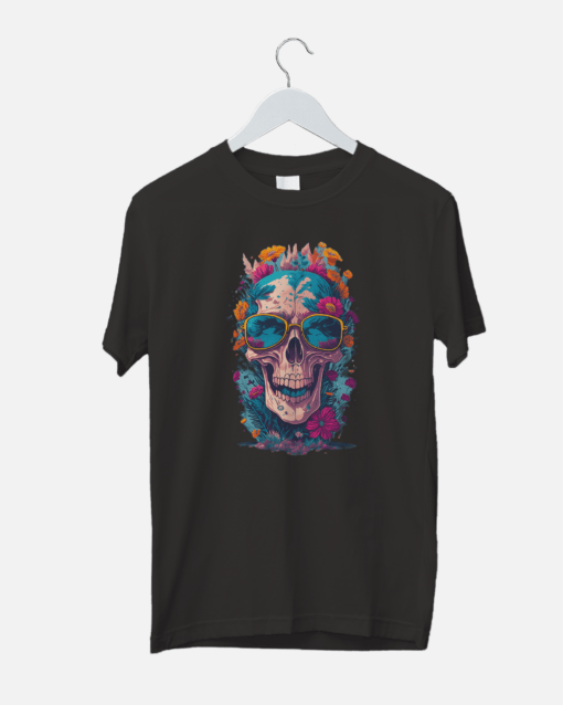 colorfull skull black