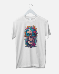 colorfull skull white