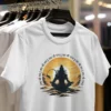 Hanging tshirt hanuman meditation jai shree ram tshirt white