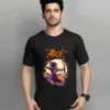 men wearing jai shree ram black tshirt