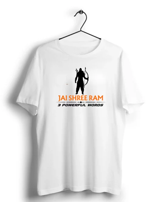 jai shree ram powerful white tshirt