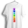 7 chakra yoga white tshirt