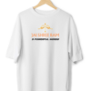 jai shree ram oversized 3 powerfull words white tshirt