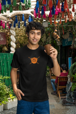 mockup-of-a-man-in-a-gildan-t-shirt-posing-in-a-street-food-market-m30300