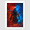 shiva agni jal framed poster white