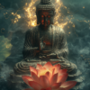 Chinese_style_Buddha_statue_lotus_flower