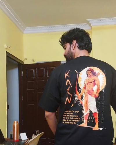 Suryaputra Karn Invincible Warrior Oversized T-Shirt photo review