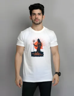 shiva karmayogi white tshirt man