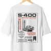 S400 Back print white tshirt