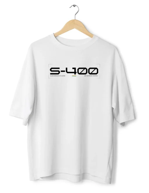 S400 WHITE oversized tshirt