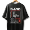 s400 back print black oversized tshirt
