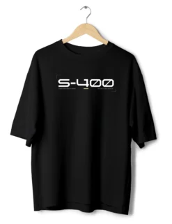 s400 black oversized tshirt FRONT