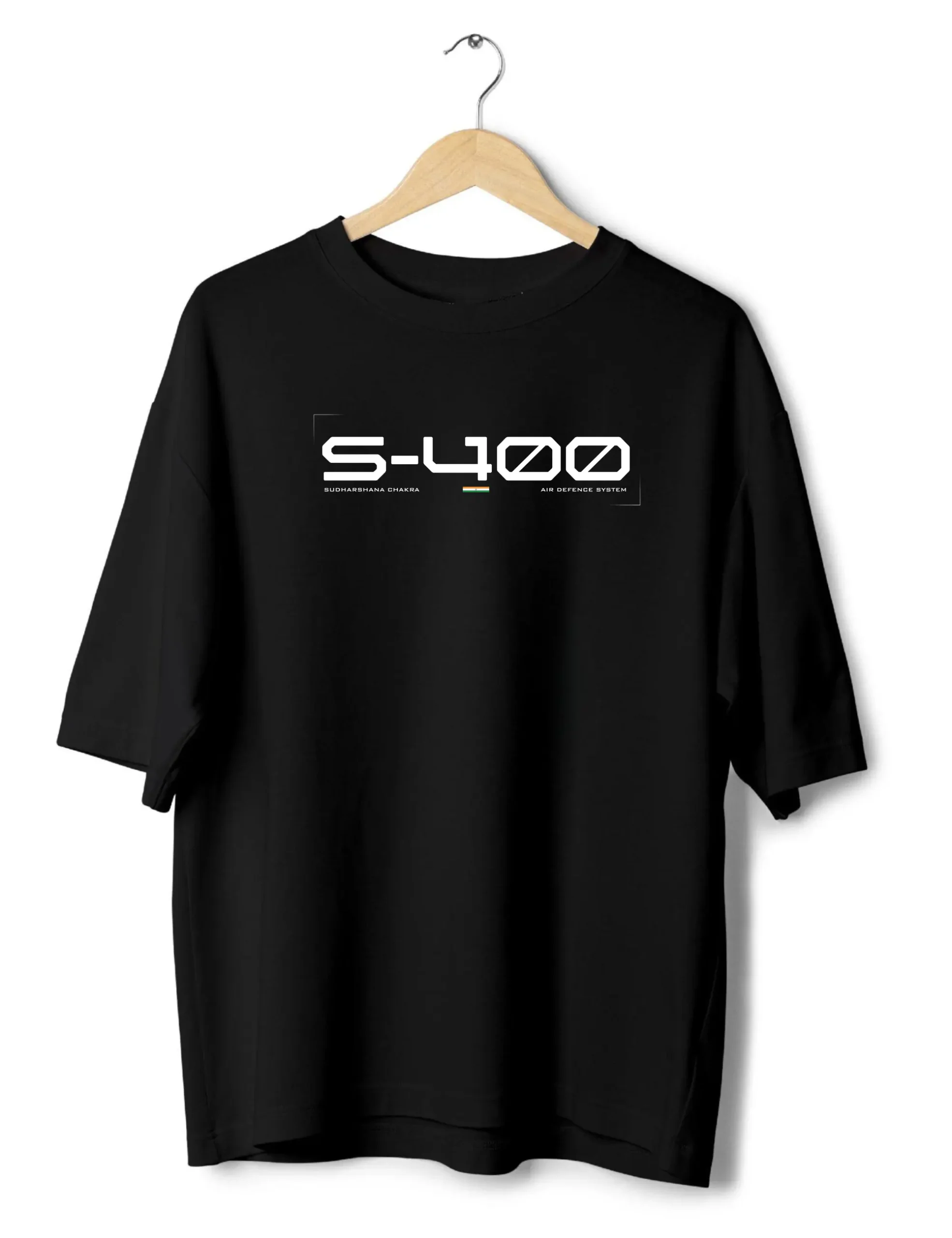 s400 black oversized tshirt FRONT