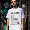 s400 man white tshirt