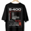 s400 tshirt back black