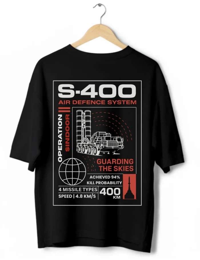 s400 tshirt back black