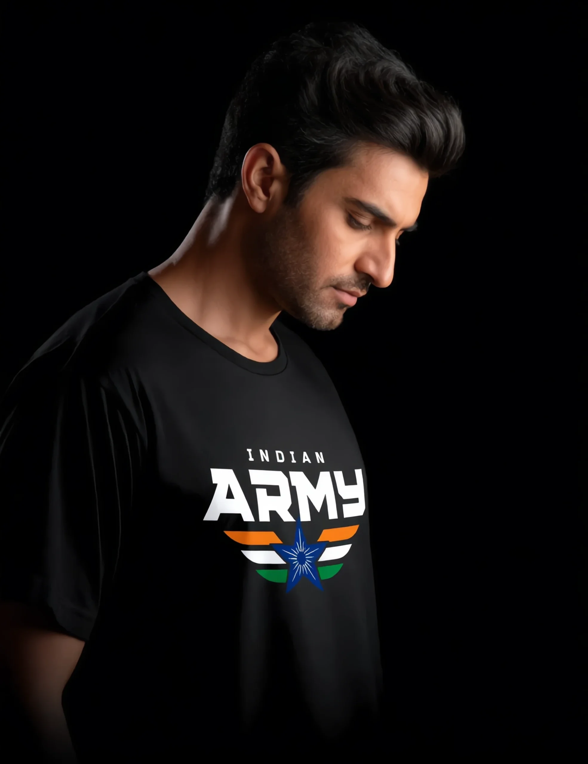 man-wearing-indian-army-patriotic-black-t-shirt man-wearing-indian-army-patriotic-black-t-shirt