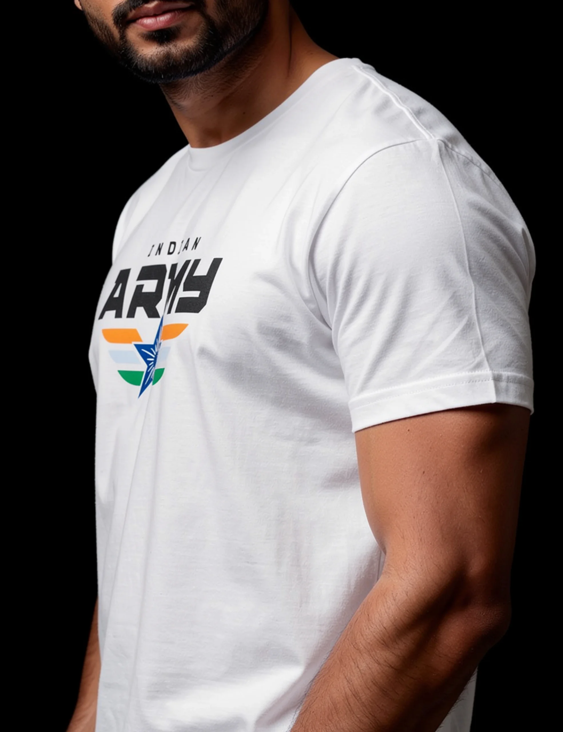 men-white-indian-army-printed-t-shirt men-white-indian-army-printed-t-shirt