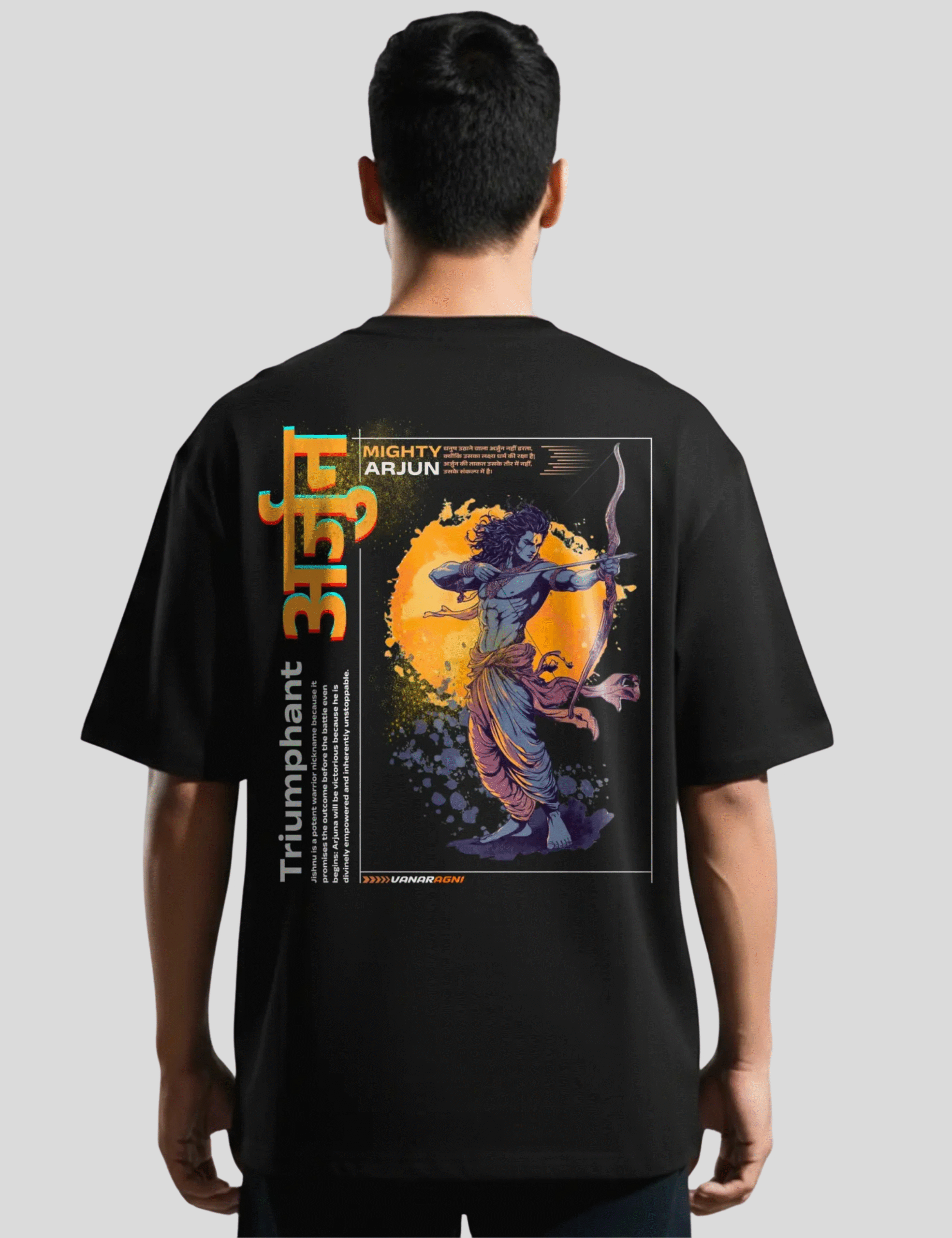 arjun oversized tshirt back black arjun oversized tshirt back black