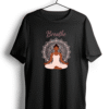 girl breathe black yoga tshirt
