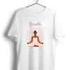 girl breathe white yoga tshirt for women