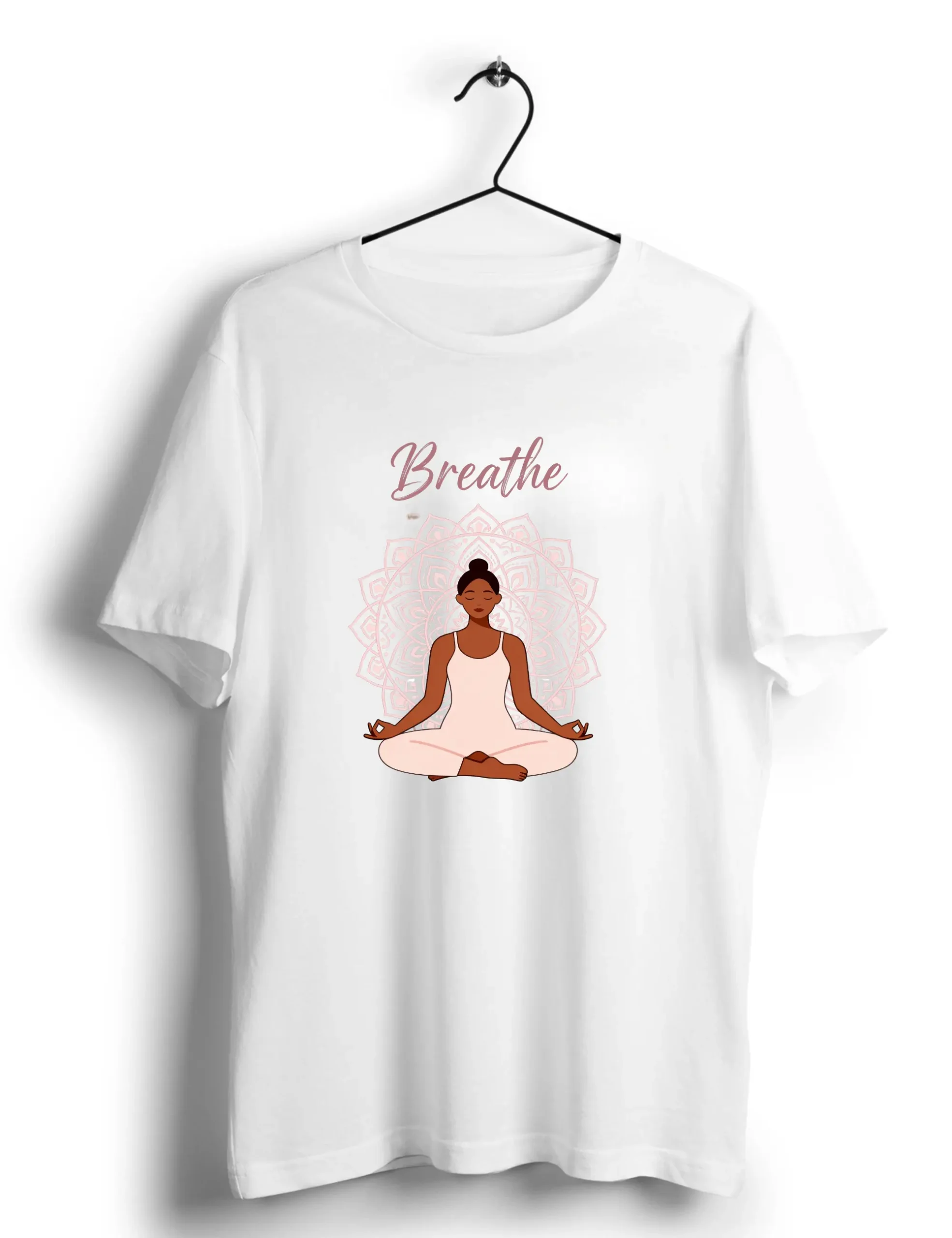 girl breathe white yoga tshirt for women girl breathe white yoga tshirt for women