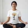tree pose yoga tshirt by women