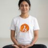 Om Radiance Meditation Yoga T‑Shirt – Women white