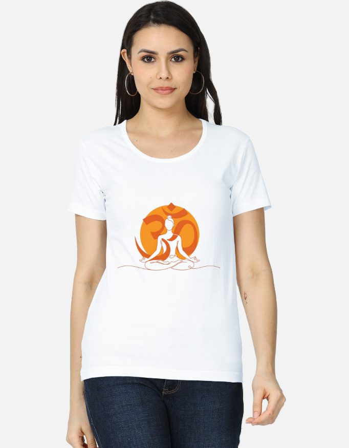 OM radiance white tshirt for women OM radiance white tshirt for women