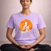 woman-meditating-lavender-yoga-tshirt-om-symbol