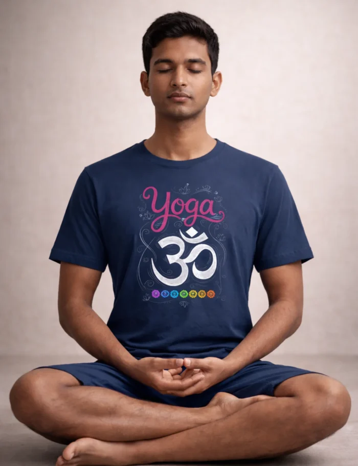 man-meditating-in-navy-yoga-t-shirt-with-om-symbol