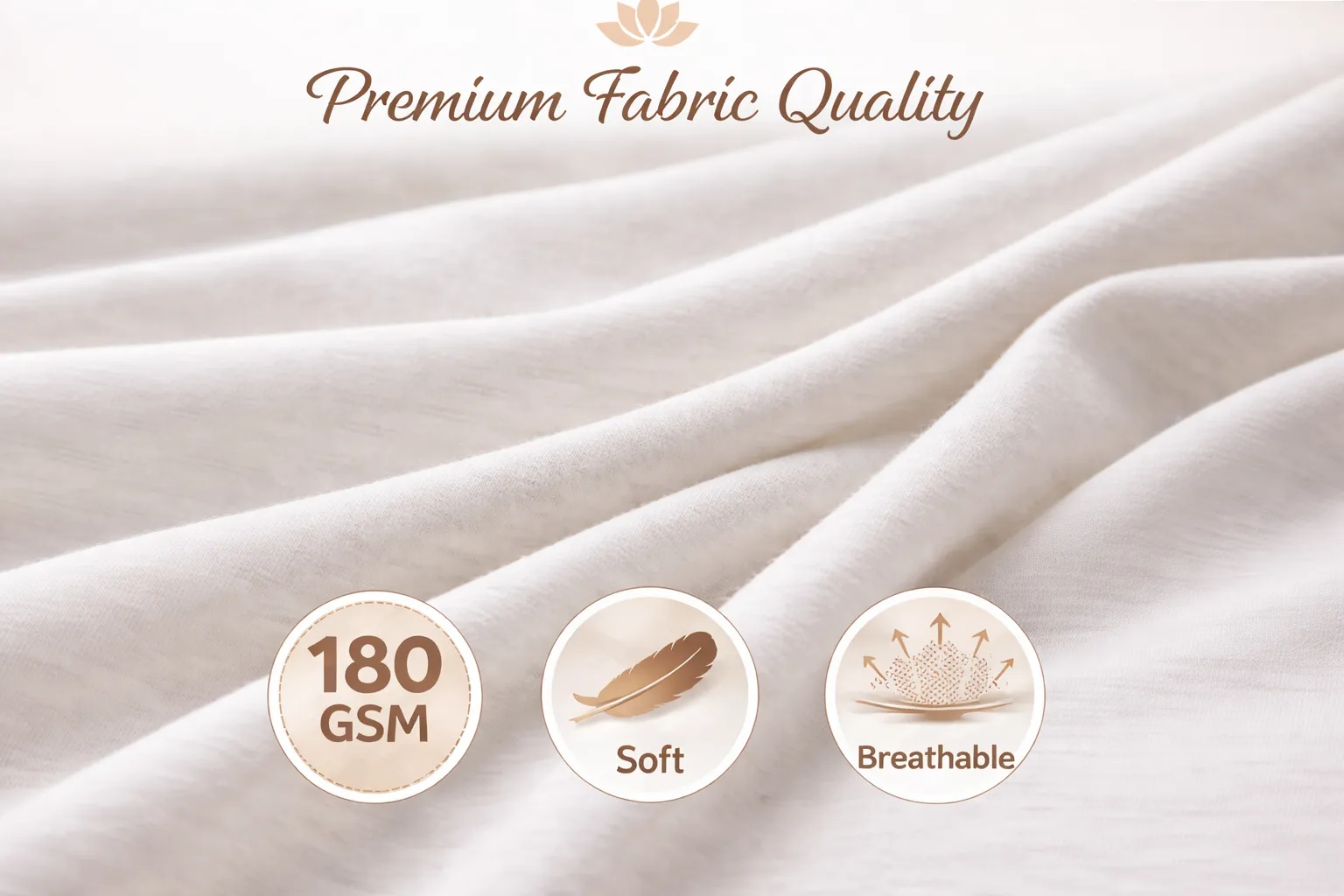 Premium 180 GSM yoga t-shirt fabric – soft and breathable