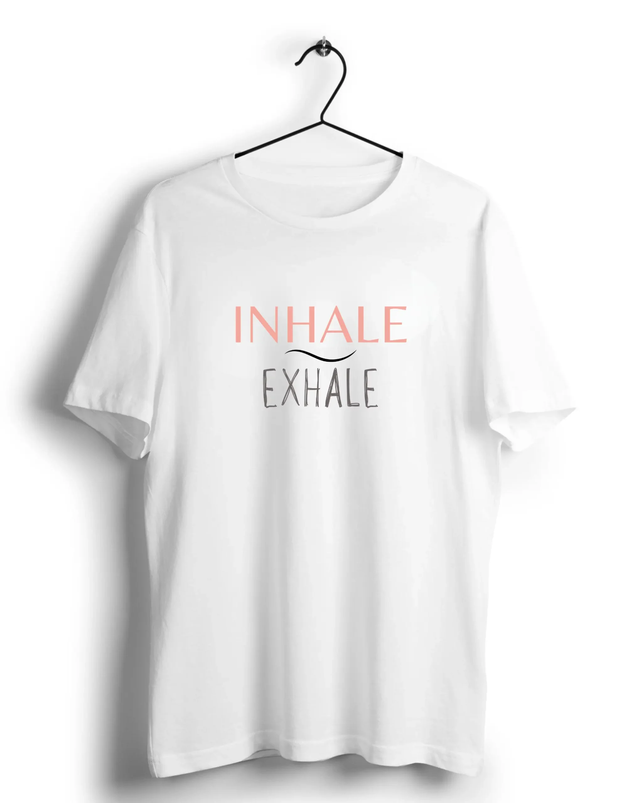 INHALE EXHALE WHITE YOGA TSHIRT