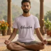 Relaxation male lavender yoga tshirt
