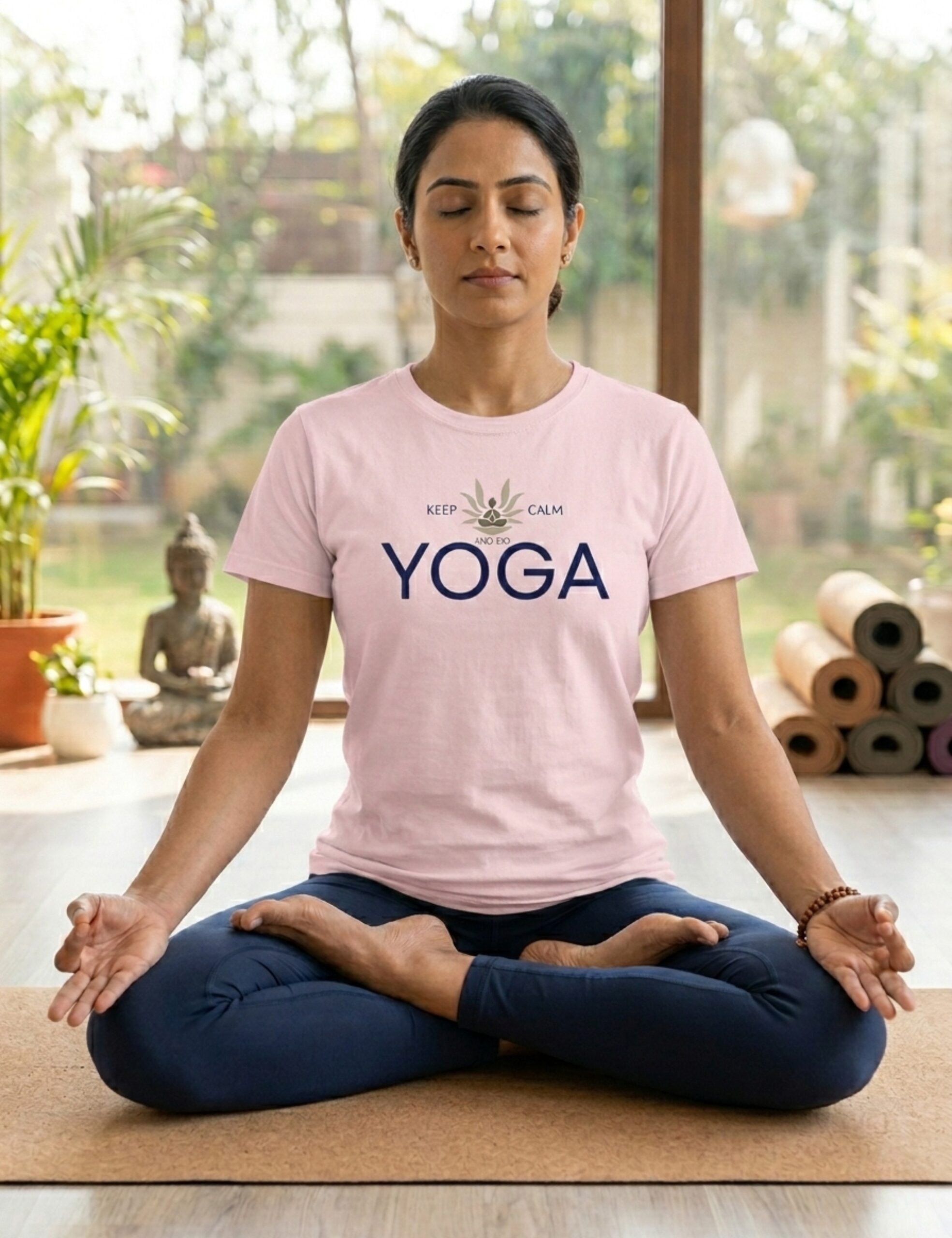 keep calm and do yoga light pink yoga tshirt for women keep calm and do yoga light pink yoga tshirt for women