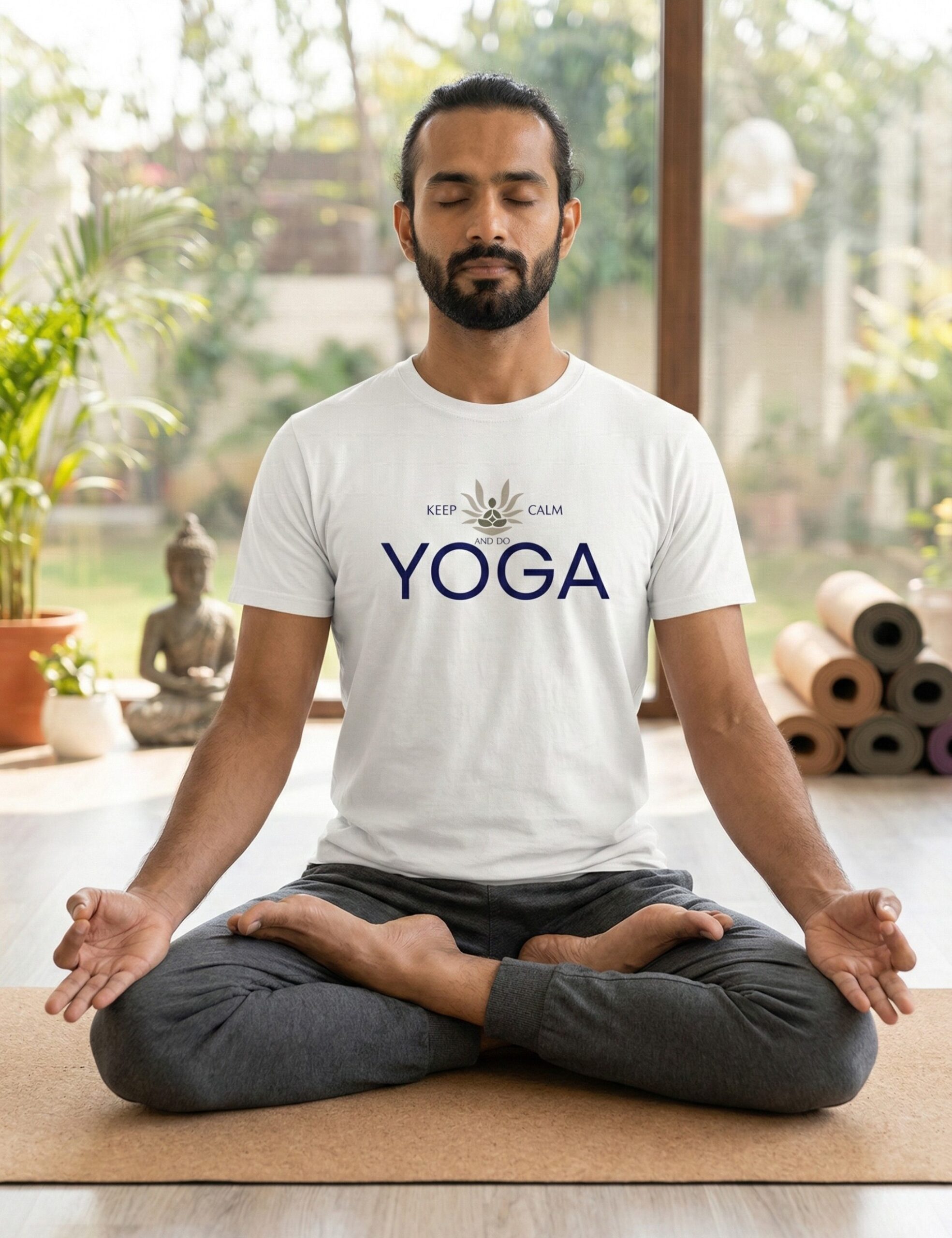 keep calm and do yoga white yoga tshirt for men keep calm and do yoga white yoga tshirt for men