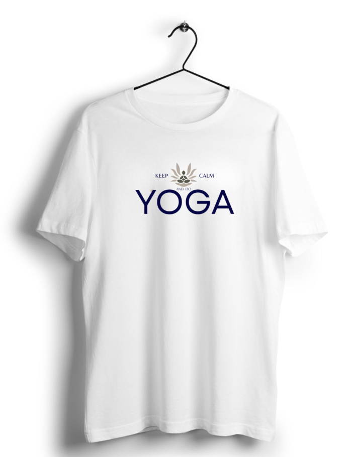 keep calm and do yoga white tshirt