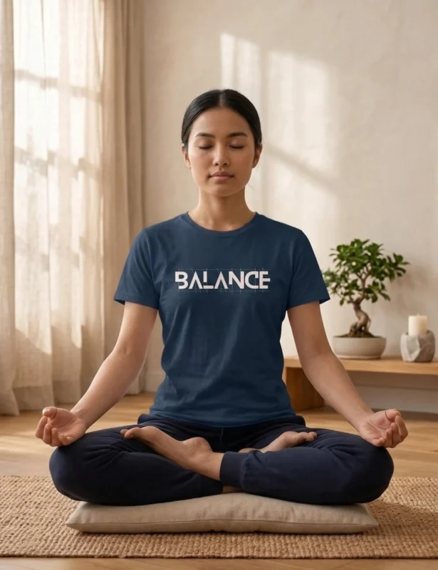 women wearing balance tshirt