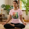 yoga multicolor pink tshirt