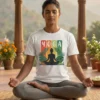 yoga multicolor white tshirt