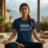 yogini tshirt girl navy blue
