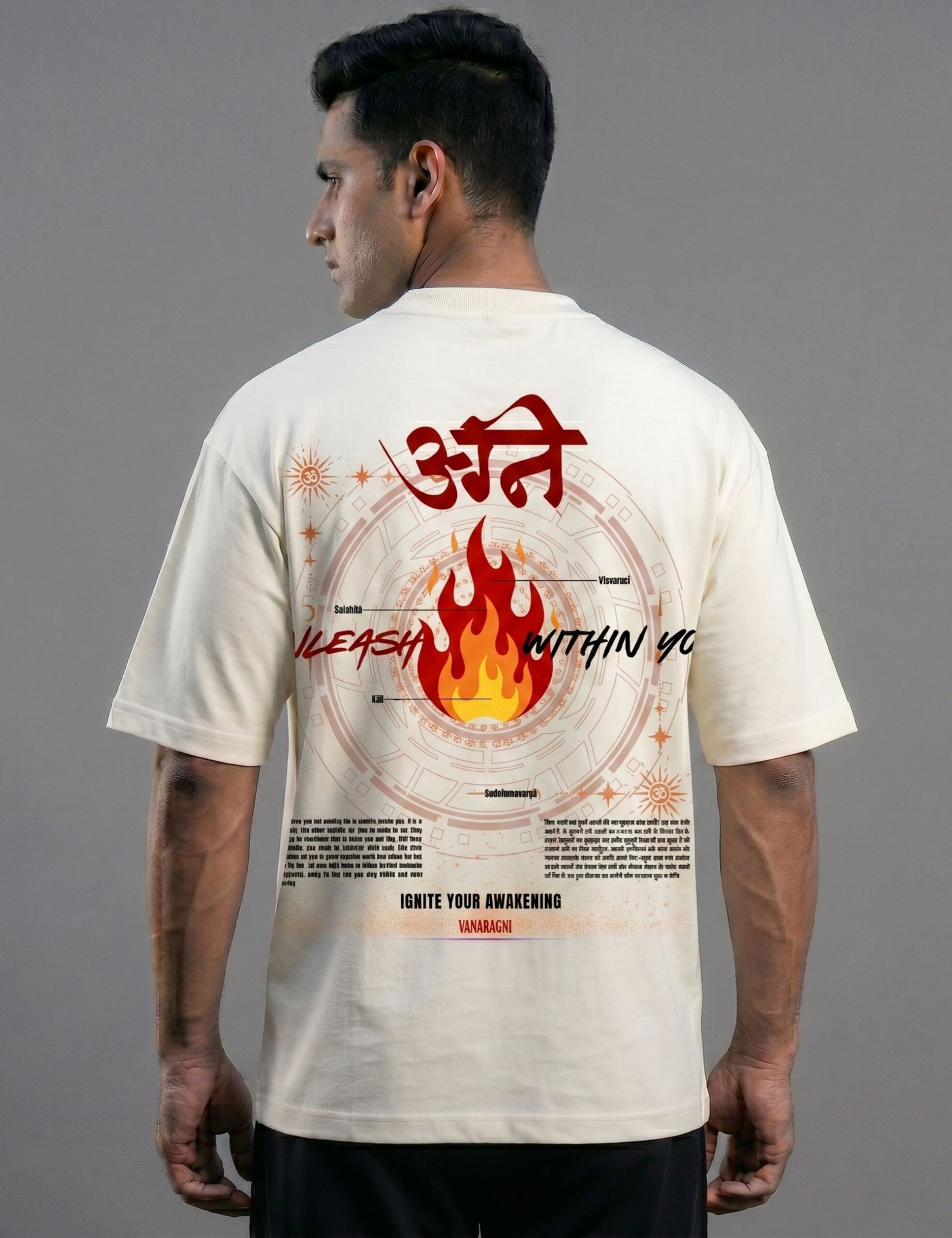 agni front tshirt with model back print agni front tshirt with model back print