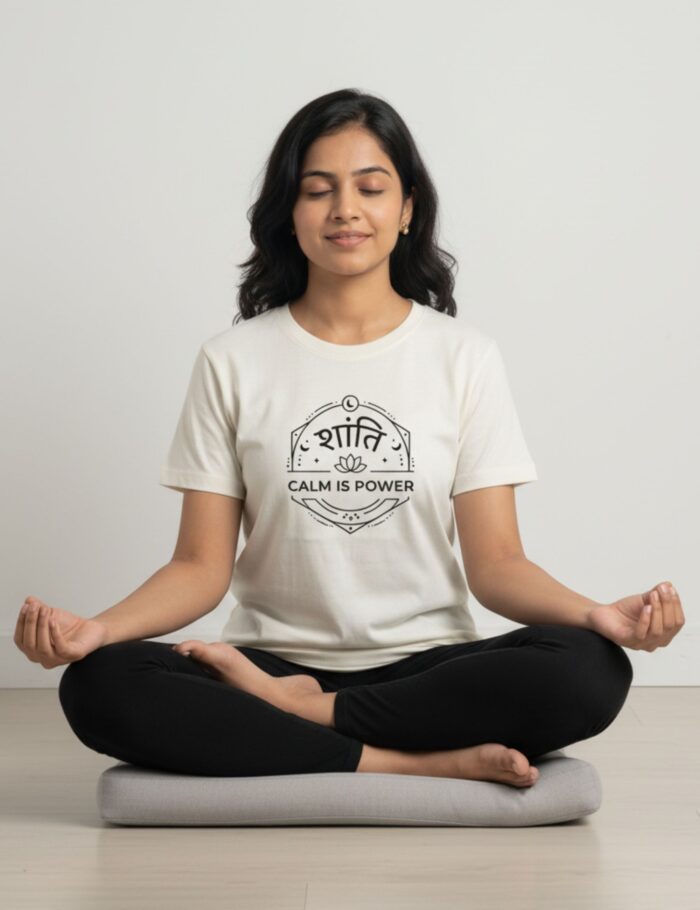 calm is power yoga tshirt