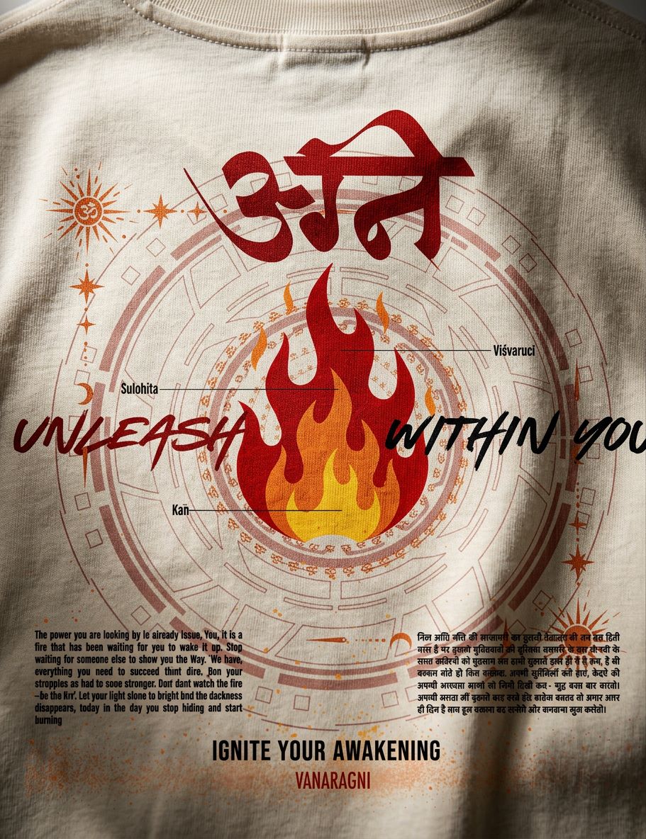 closup shot of agni tshirt closup shot of agni tshirt