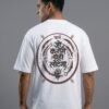 men wearing karma tshirt white backprint