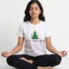 women wearing mind body spirit white tshirt