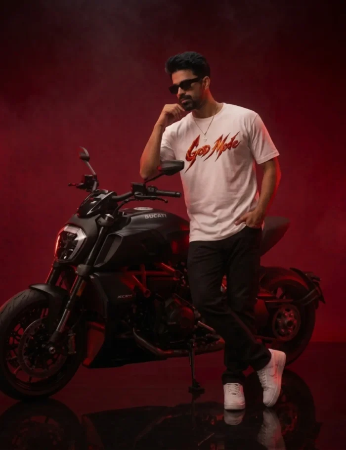 God mode oversized tshirt stylish pose