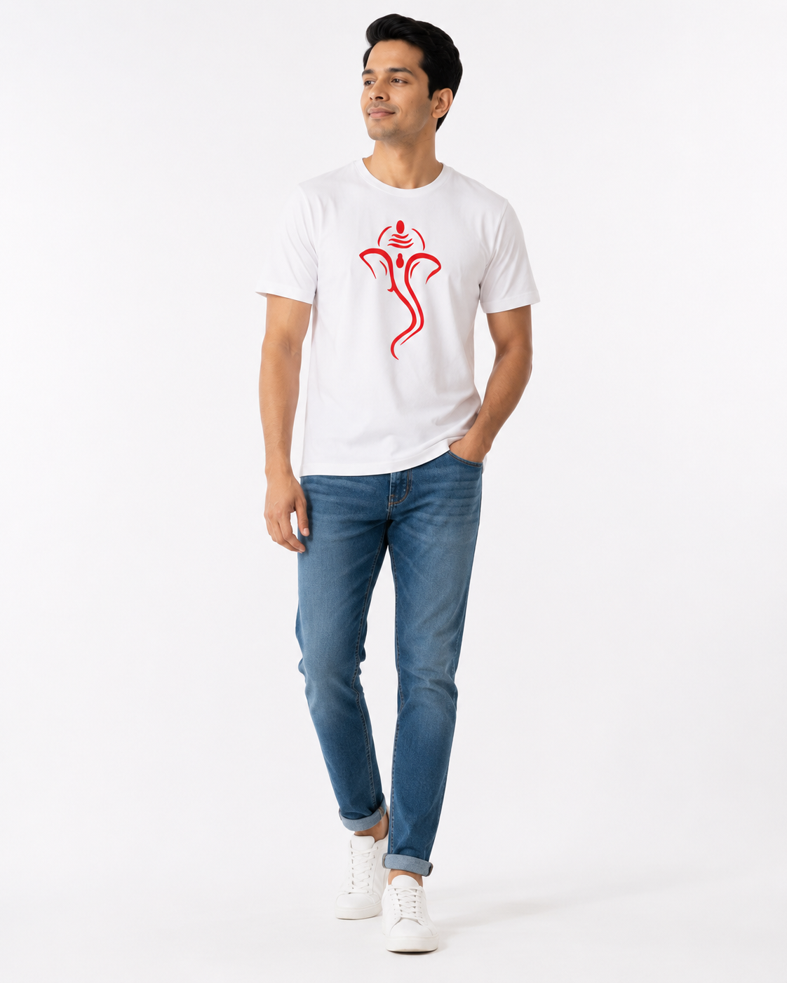 ganesha line art red white teshirt ganesha line art red white tshirt