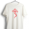 ganesha line art tshirt red