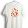 Orange Ganesha Line Art T-Shirt